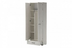 ИТАЛИЯ ШК1Я-800 Шкаф 2дв, 1ящ (дуб крафт белый) в Лесном - lesnoy.mebel24.online | фото 2
