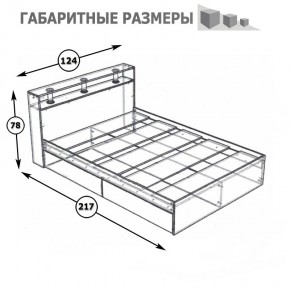 Камелия Кровать 1200, цвет венге/дуб лоредо, ШхГхВ 123,5х217х78,2 см., сп.м. 1200х2000 мм., без матраса, основание есть в Лесном - lesnoy.mebel24.online | фото 4