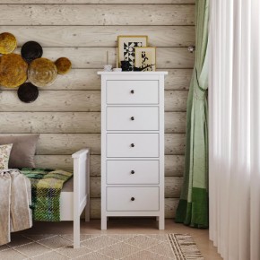 Комод 05 Кантри белый с пятью ящиками в Лесном - lesnoy.mebel24.online | фото 4