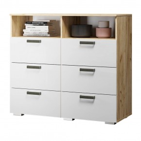Комод Азаро (Крафт/Белый глянец) в Лесном - lesnoy.mebel24.online | фото 1