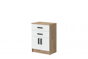 Комод Эконом (Дуб крафт золотой/Белый текстурный) в Лесном - lesnoy.mebel24.online | фото 1