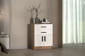 Комод Эконом (Дуб крафт золотой/Белый текстурный) в Лесном - lesnoy.mebel24.online | фото 3