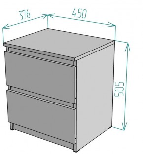Комод Malta light K127 (тумба прикроватная) в Лесном - lesnoy.mebel24.online | фото 2
