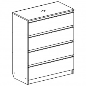 Комод с 4 ящиками "Бьянко" в Лесном - lesnoy.mebel24.online | фото 3