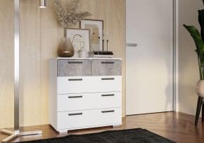 Комод Стандарт-5 NEW (белый/цемент светлый) в Лесном - lesnoy.mebel24.online | фото 3