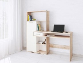 Компьютерный стол Квартет-8 дуб сонома/белый в Лесном - lesnoy.mebel24.online | фото