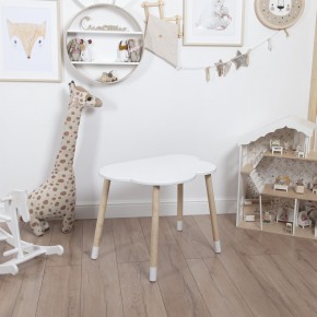 Комплект детский стол ОБЛАЧКО и стул ОБЛАЧКО ROLTI Baby (белая столешница/белое сиденье/береза ножки) в Лесном - lesnoy.mebel24.online | фото