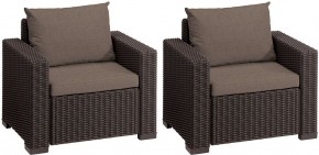 Комплект кресел Калифорния (California chair) коричневые в Лесном - lesnoy.mebel24.online | фото 2