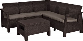 Комплект мебели угловой Корфу Релакс Сет (CORFU II RELAX SET) коричневый в Лесном - lesnoy.mebel24.online | фото 2