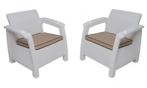 Комплект на балкон Yalta Balcony Set (Ялта) белый в Лесном - lesnoy.mebel24.online | фото 4