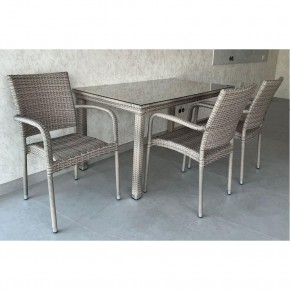 Комплект плетеной мебели T256C/Y376C-W85 Latte (4+1) + подушки на стульях в Лесном - lesnoy.mebel24.online | фото 2