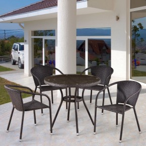 Комплект плетеной мебели T282ANT/Y137C-W53 Brown (4+1) в Лесном - lesnoy.mebel24.online | фото 1