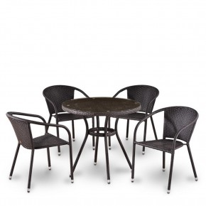 Комплект плетеной мебели T282ANT/Y137C-W53 Brown (4+1) в Лесном - lesnoy.mebel24.online | фото 2