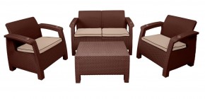 Комплект уличной мебели Yalta Premium Terrace Set (Ялта) шоколадый (+подушки под спину) в Лесном - lesnoy.mebel24.online | фото 1