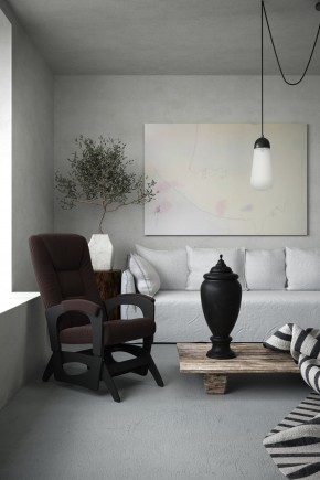 Кресло маятниковое Леон 29-Т-Ш (ткань/шоколад) в Лесном - lesnoy.mebel24.online | фото