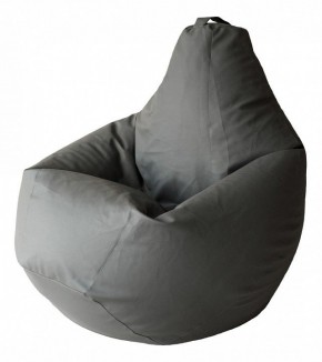 Кресло-мешок Серая ЭкоКожа 3XL 150*110 см в Лесном - lesnoy.mebel24.online | фото