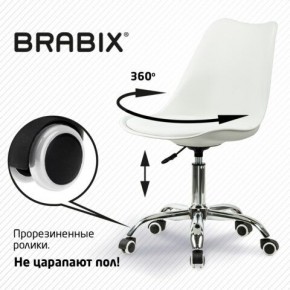 Кресло стул BRABIX "Eames MG-310 CH", хром, пластик белый, экокожа белая, 532923 в Лесном - lesnoy.mebel24.online | фото 7