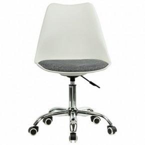 Кресло стул BRABIX "Eames MG-310 CH", хром, пластик белый, ткань серая, 532924 в Лесном - lesnoy.mebel24.online | фото 1