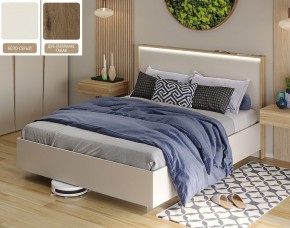 Кровать (Бело-серый U775 ST9/Дуб Галифакс Табак) 1400 в Лесном - lesnoy.mebel24.online | фото