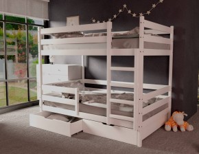Кровать двухъярусная без крыши 80*190 Белый в Лесном - lesnoy.mebel24.online | фото