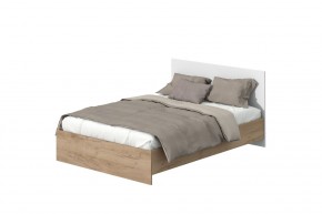 Кровать Эконом 900 (Дуб крафт золотой/Белый текстурный) в Лесном - lesnoy.mebel24.online | фото