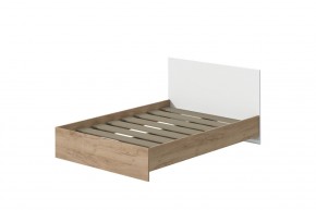 Кровать Эконом 900 (Дуб крафт золотой/Белый текстурный) в Лесном - lesnoy.mebel24.online | фото 1