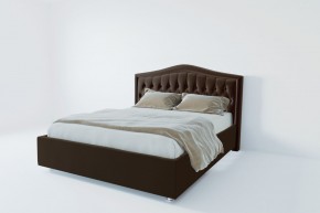 Кровать Калининград с ПМ 1200 (экокожа коричневая) в Лесном - lesnoy.mebel24.online | фото 2