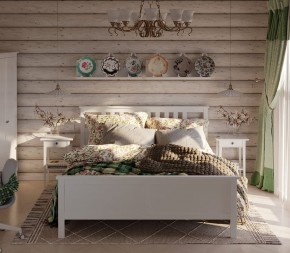 Кровать Кантри двухспальная 180х200, массив сосны, цвет белый в Лесном - lesnoy.mebel24.online | фото 4