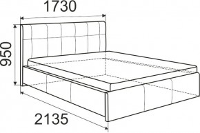Кровать Лаура с латами Nice White 1400x2000 в Лесном - lesnoy.mebel24.online | фото 3