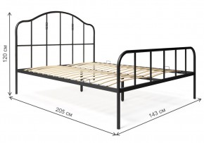 Кровать Милена 140х200 черная в Лесном - lesnoy.mebel24.online | фото 1