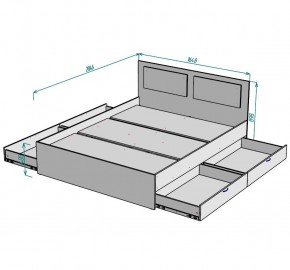 Кровать Ольга L34 (1600) 4 ящика в Лесном - lesnoy.mebel24.online | фото 2