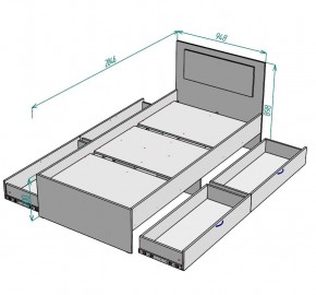 Кровать Ольга L38 (900) 4 ящика в Лесном - lesnoy.mebel24.online | фото 2