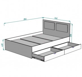 Кровать Ольга L41 (1400) 2 ящика в Лесном - lesnoy.mebel24.online | фото 2