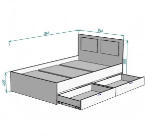 Кровать Ольга L45 (1200) 2 ящика в Лесном - lesnoy.mebel24.online | фото 2