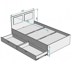 Кровать Ольга L46 (1200) 2 ящика в Лесном - lesnoy.mebel24.online | фото 2