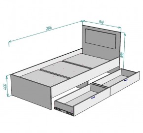 Кровать Ольга L47 (900) 2 ящика в Лесном - lesnoy.mebel24.online | фото 2