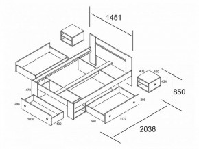 Кровать полутораспальная Стелла 140 СТЛ.132.07М в Лесном - lesnoy.mebel24.online | фото 2