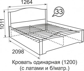 Кровать с латами Виктория 900*2000 в Лесном - lesnoy.mebel24.online | фото 4