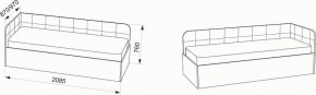 Кровать Зарина угловая Newtone light beige угол правый в Лесном - lesnoy.mebel24.online | фото 4