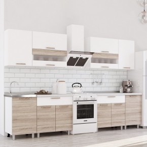 Кухня Айсбери 2.4 м (Белый/Дуб Сонома) в Лесном - lesnoy.mebel24.online | фото
