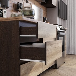 Кухня Энигма 1.6 м (венге/дуб каньон) в Лесном - lesnoy.mebel24.online | фото 2