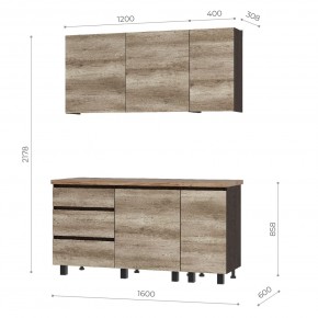Кухня Энигма 1.6 м (венге/дуб каньон) в Лесном - lesnoy.mebel24.online | фото 5