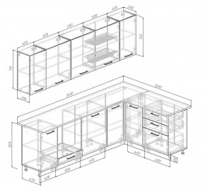 Кухня угловая Трансильвания 2600х1600 мм (Стол. 38 мм) в Лесном - lesnoy.mebel24.online | фото 2