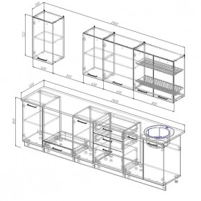 Кухонный гарнитур Бланка 2800 (Стол. 26мм) в Лесном - lesnoy.mebel24.online | фото 2