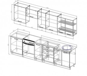 Кухонный гарнитур Дели 3000 (Стол. 26мм) в Лесном - lesnoy.mebel24.online | фото 2