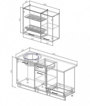 Кухонный гарнитур Жемчуг 1600 (Стол. 38мм) в Лесном - lesnoy.mebel24.online | фото 2