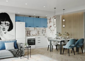 Кухонный гарнитур Капри 2550 (Стол. 38мм) в Лесном - lesnoy.mebel24.online | фото