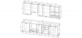 Кухонный гарнитур Меренга 3000 h950 (Стол. 26мм) в Лесном - lesnoy.mebel24.online | фото 2