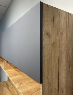 Кухонный гарнитур «Монако» 2.0 м Серия 2 МДФ с фрезеровкой (Дуб Золотой/Графит) в Лесном - lesnoy.mebel24.online | фото 6