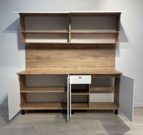 Кухонный гарнитур «Монако» 2.0 м Серия 2 МДФ с фрезеровкой (Дуб Золотой/Графит) в Лесном - lesnoy.mebel24.online | фото 7